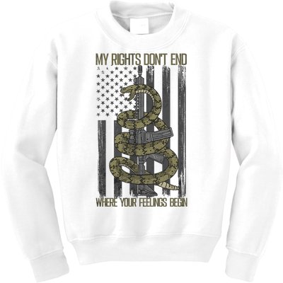 My Rights Don't End Where Your Feelings Begin Kids Sweatshirt