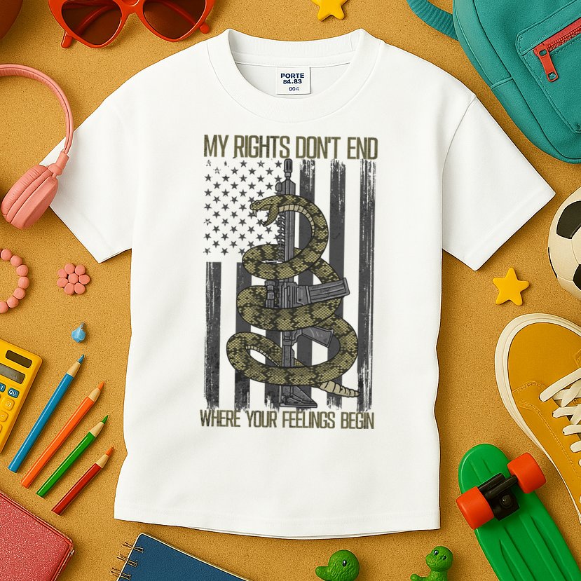 My Rights Don't End Where Your Feelings Begin Kids T-Shirt