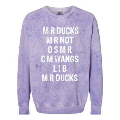 M R Ducks M R Not O S M R C M Wings Duck Lover Funny Duck Colorblast Crewneck Sweatshirt