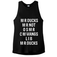 M R Ducks M R Not O S M R C M Wings Duck Lover Funny Duck Ladies PosiCharge Tri-Blend Wicking Tank