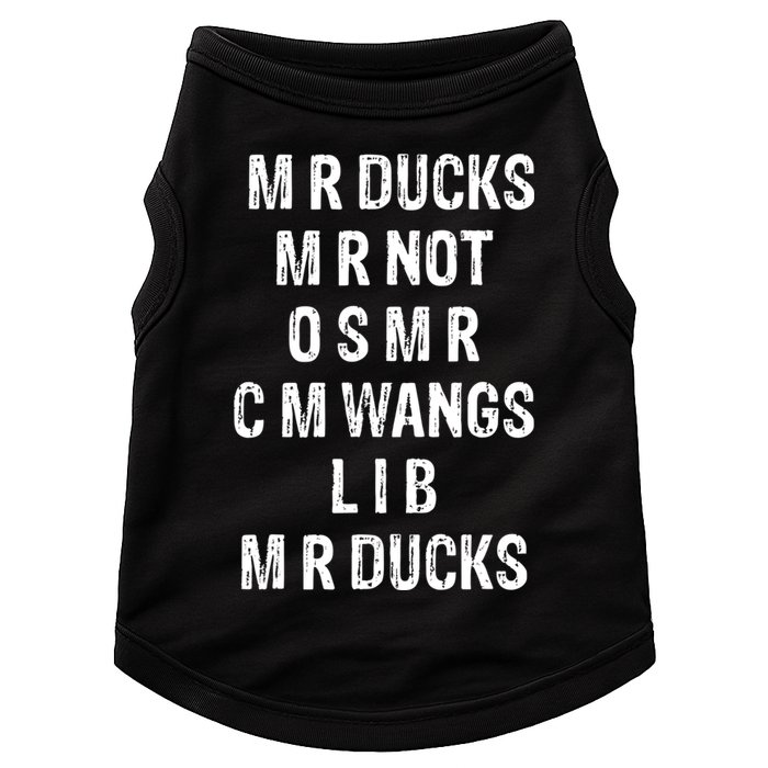 M R Ducks M R Not O S M R C M Wings Duck Lover Funny Duck Doggie Tank