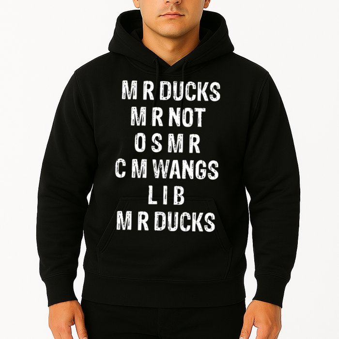 M R Ducks M R Not O S M R C M Wings Duck Lover Funny Duck Hoodie
