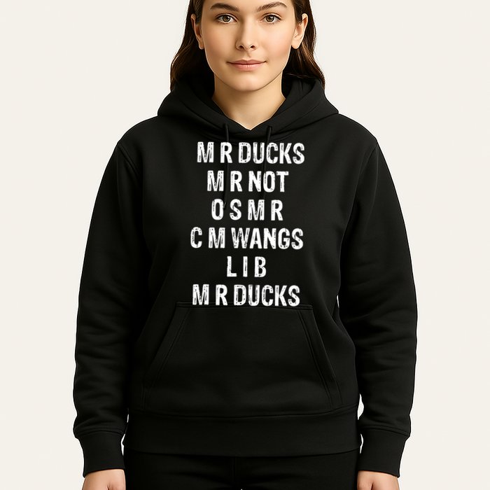 M R Ducks M R Not O S M R C M Wings Duck Lover Funny Duck Hoodie
