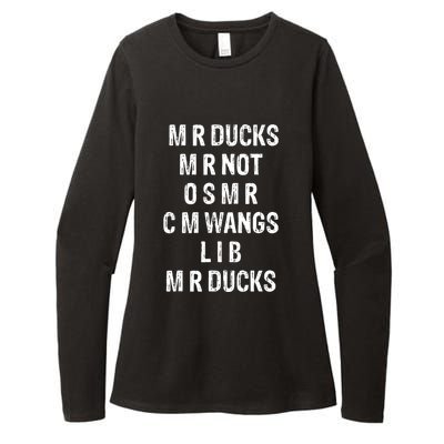 M R Ducks M R Not O S M R C M Wings Duck Lover Funny Duck Womens CVC Long Sleeve Shirt