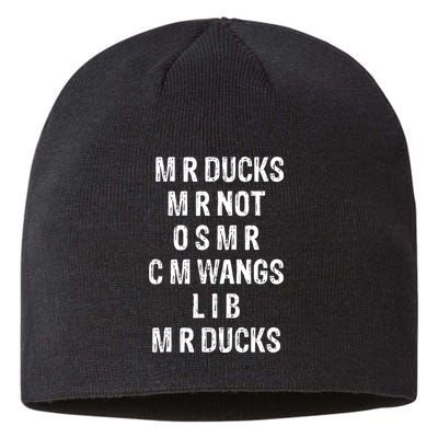 M R Ducks M R Not O S M R C M Wings Duck Lover Funny Duck Sustainable Beanie
