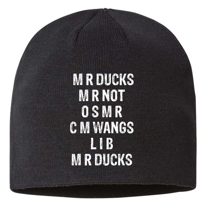 M R Ducks M R Not O S M R C M Wings Duck Lover Funny Duck Sustainable Beanie