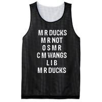 M R Ducks M R Not O S M R C M Wings Duck Lover Funny Duck Mesh Reversible Basketball Jersey Tank