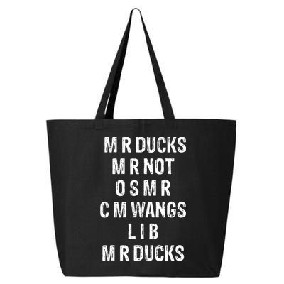 M R Ducks M R Not O S M R C M Wings Duck Lover Funny Duck 25L Jumbo Tote