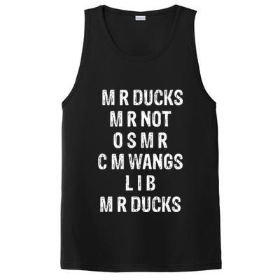 M R Ducks M R Not O S M R C M Wings Duck Lover Funny Duck PosiCharge Competitor Tank