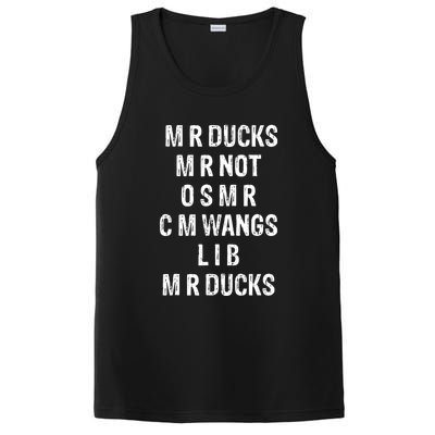 M R Ducks M R Not O S M R C M Wings Duck Lover Funny Duck PosiCharge Competitor Tank