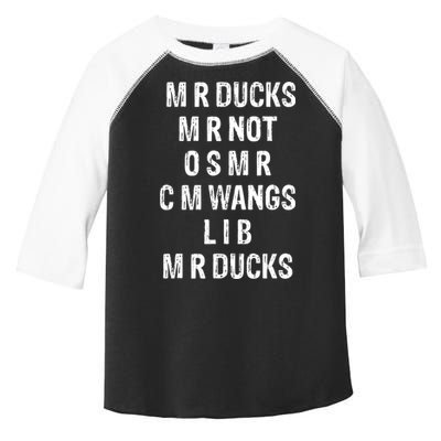 M R Ducks M R Not O S M R C M Wings Duck Lover Funny Duck Toddler Fine Jersey T-Shirt