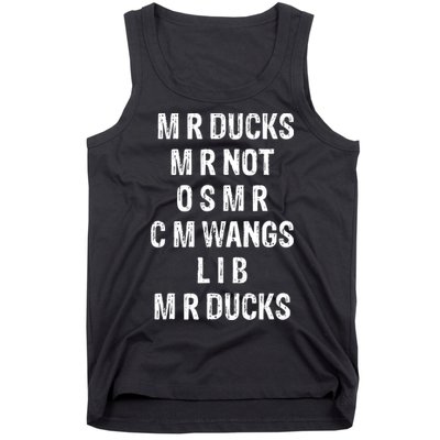 M R Ducks M R Not O S M R C M Wings Duck Lover Funny Duck Tank Top