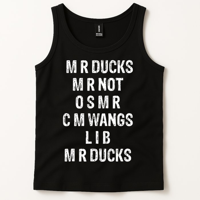 M R Ducks M R Not O S M R C M Wings Duck Lover Funny Duck Tank Top