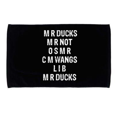M R Ducks M R Not O S M R C M Wings Duck Lover Funny Duck Microfiber Hand Towel