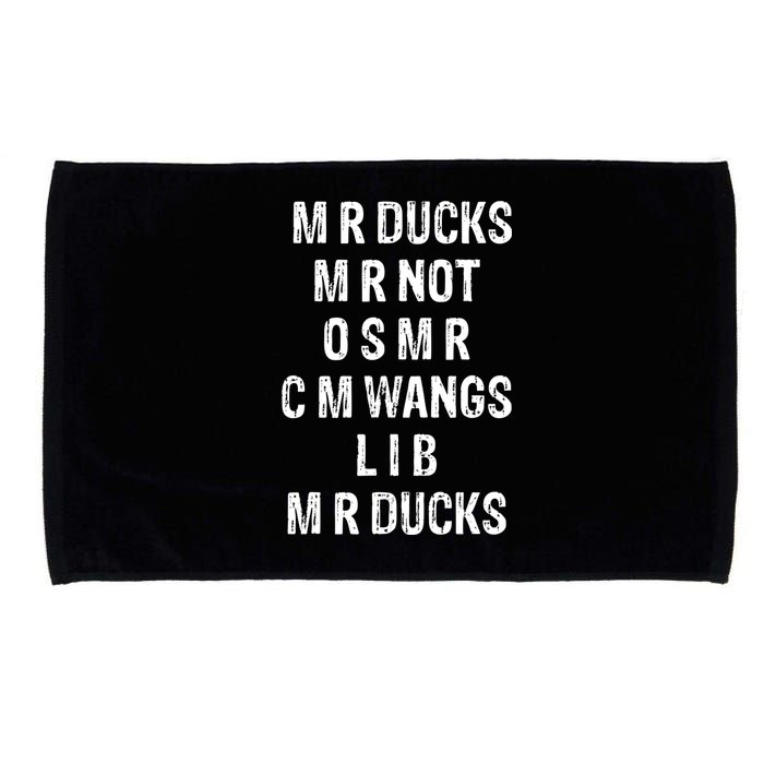 M R Ducks M R Not O S M R C M Wings Duck Lover Funny Duck Microfiber Hand Towel
