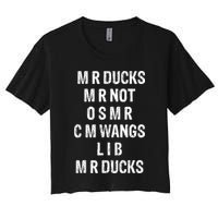 M R Ducks M R Not O S M R C M Wings Duck Lover Funny Duck Crop Top