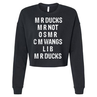 M R Ducks M R Not O S M R C M Wings Duck Lover Funny Duck Cropped Pullover Crew