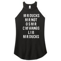 M R Ducks M R Not O S M R C M Wings Duck Lover Funny Duck Women's Perfect Tri Rocker Tank