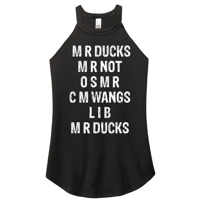 M R Ducks M R Not O S M R C M Wings Duck Lover Funny Duck Women's Perfect Tri Rocker Tank