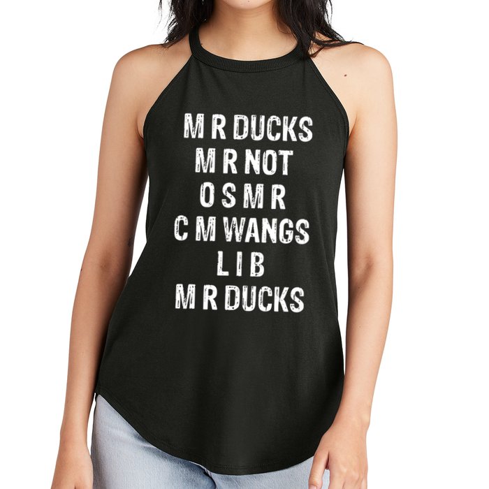 M R Ducks M R Not O S M R C M Wings Duck Lover Funny Duck Women's Perfect Tri Rocker Tank