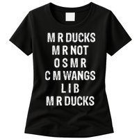 M R Ducks M R Not O S M R C M Wings Duck Lover Funny Duck Womens T-Shirt