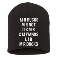 M R Ducks M R Not O S M R C M Wings Duck Lover Funny Duck Short Acrylic Beanie