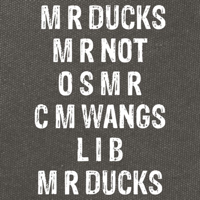 M R Ducks M R Not O S M R C M Wings Duck Lover Funny Duck Cotton Canvas Backpack