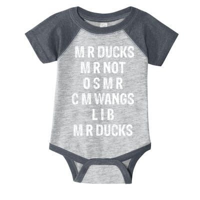 M R Ducks M R Not O S M R C M Wings Duck Lover Funny Duck Infant Baby Jersey Bodysuit