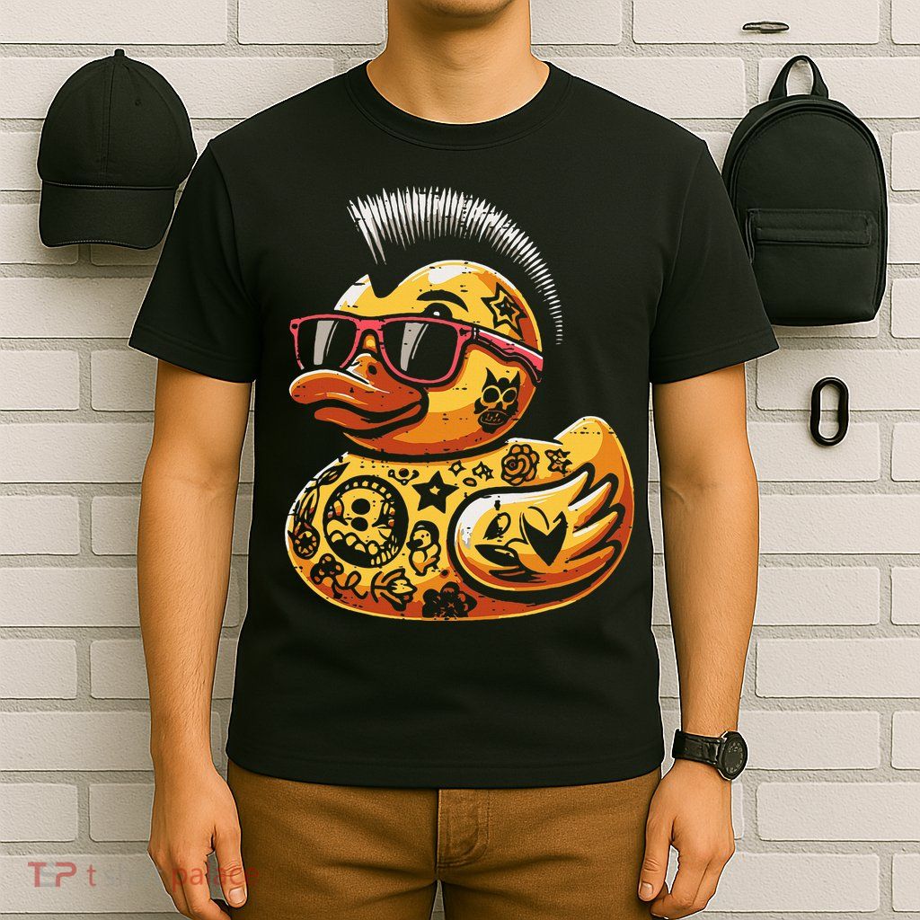 Mohawk Rubber Duck Punk Rock Rocker T-Shirt
