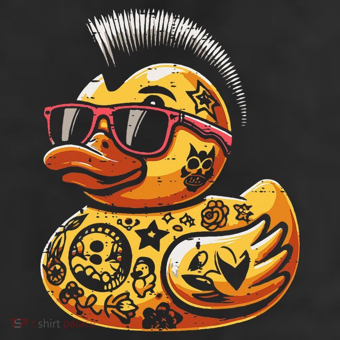 Mohawk Rubber Duck Punk Rock Rocker Adult Drive Performance Visor