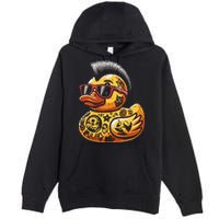 Mohawk Rubber Duck Punk Rock Rocker Premium Pullover Hoodie