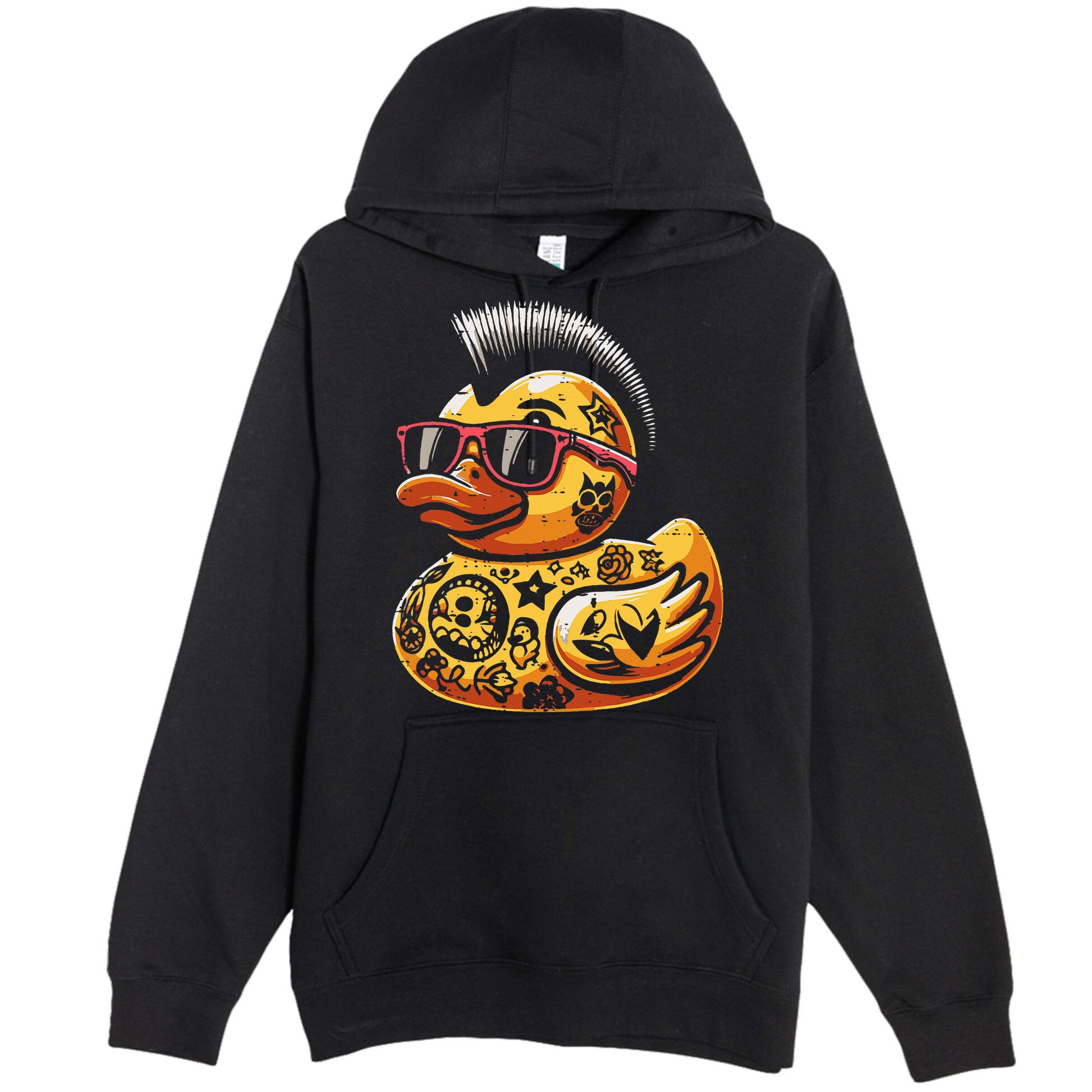 Mohawk Rubber Duck Punk Rock Rocker Premium Pullover Hoodie