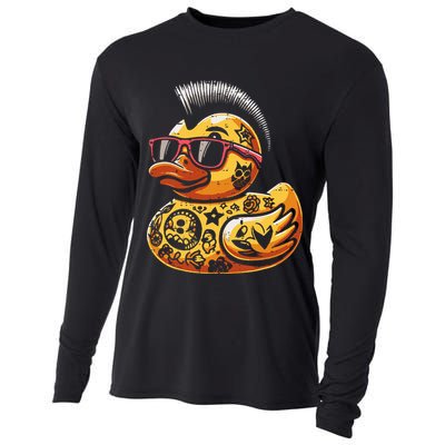 Mohawk Rubber Duck Punk Rock Rocker Cooling Performance Long Sleeve Crew