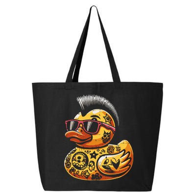Mohawk Rubber Duck Punk Rock Rocker 25L Jumbo Tote