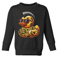 Mohawk Rubber Duck Punk Rock Rocker Toddler Sweatshirt