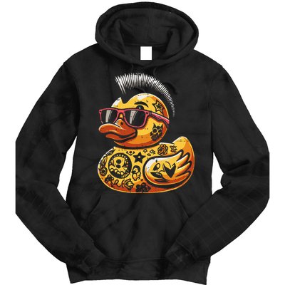 Mohawk Rubber Duck Punk Rock Rocker Tie Dye Hoodie