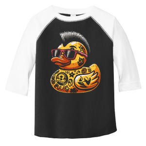 Mohawk Rubber Duck Punk Rock Rocker Toddler Fine Jersey T-Shirt