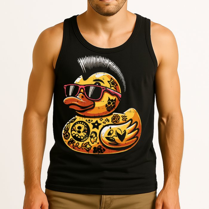 Mohawk Rubber Duck Punk Rock Rocker Tank Top