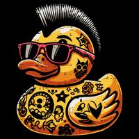 Mohawk Rubber Duck Punk Rock Rocker Toddler T-Shirt