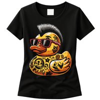 Mohawk Rubber Duck Punk Rock Rocker Womens T-Shirt