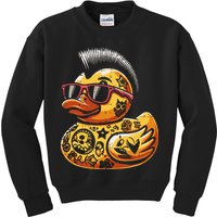 Mohawk Rubber Duck Punk Rock Rocker Kids Sweatshirt
