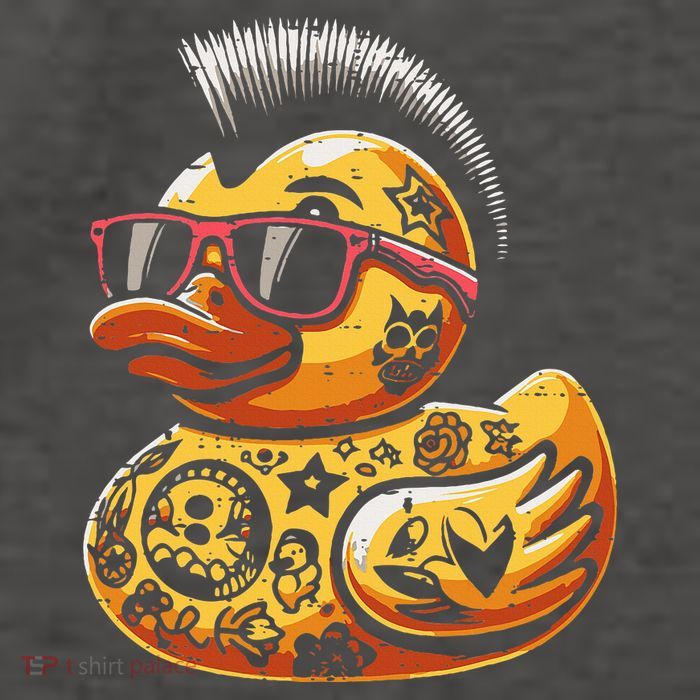 Mohawk Rubber Duck Punk Rock Rocker Vector Backpack