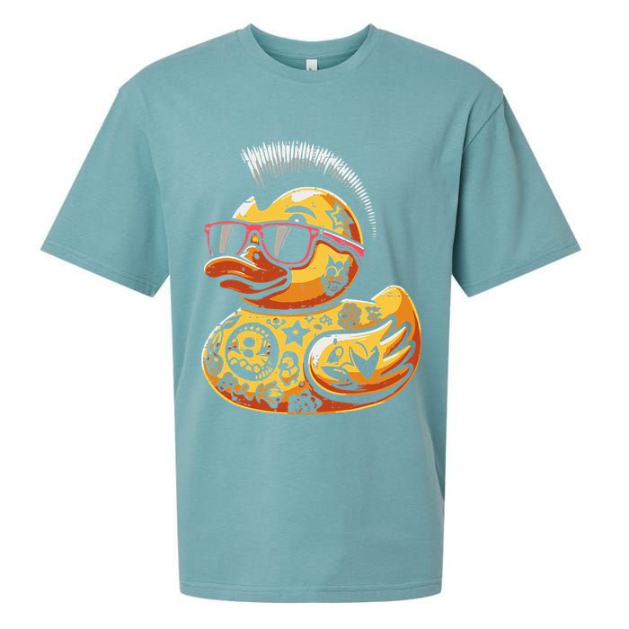 Mohawk Rubber Duck Punk Rock Rocker Sueded Cloud Jersey T-Shirt