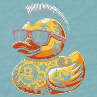 Mohawk Rubber Duck Punk Rock Rocker Sueded Cloud Jersey T-Shirt