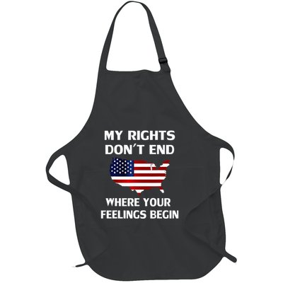 My Rights DonT End Where Your Feelings Begin Full-Length Apron With Pockets
