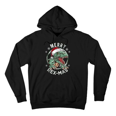 Merry Rexmas Dino Dinosaurus Funny Pajama Christmas Hoodie