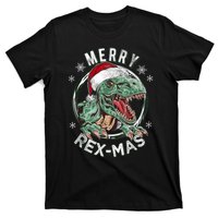 Merry Rexmas Dino Dinosaurus Funny Pajama Christmas T-Shirt