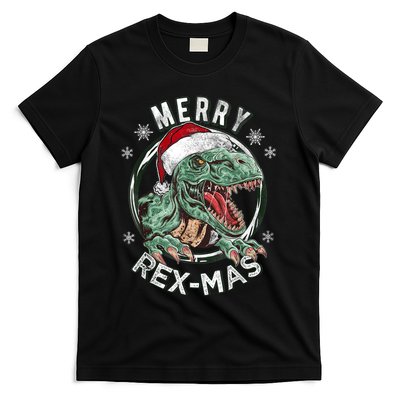 Merry Rexmas Dino Dinosaurus Funny Pajama Christmas T-Shirt