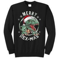 Merry Rexmas Dino Dinosaurus Funny Pajama Christmas Tall Sweatshirt