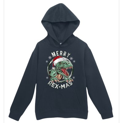 Merry Rexmas Dino Dinosaurus Funny Pajama Christmas Urban Pullover Hoodie